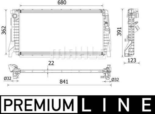 MAHLE CR 2279 000P - Jäähdytin,moottorin jäähdytys inparts.fi