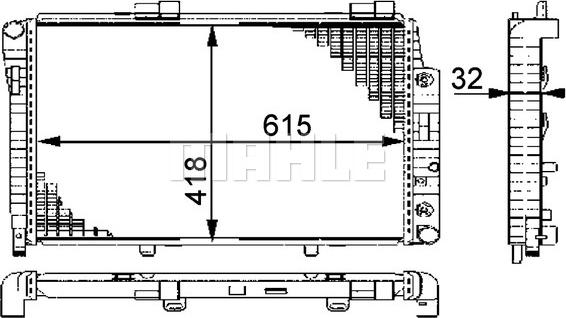 MAHLE CR 270 000P - Jäähdytin,moottorin jäähdytys inparts.fi