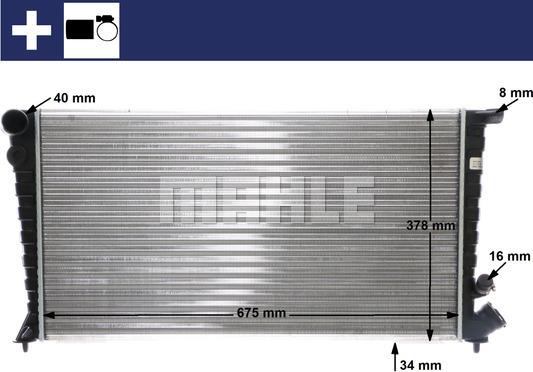 MAHLE CR 750 000S - Jäähdytin,moottorin jäähdytys inparts.fi