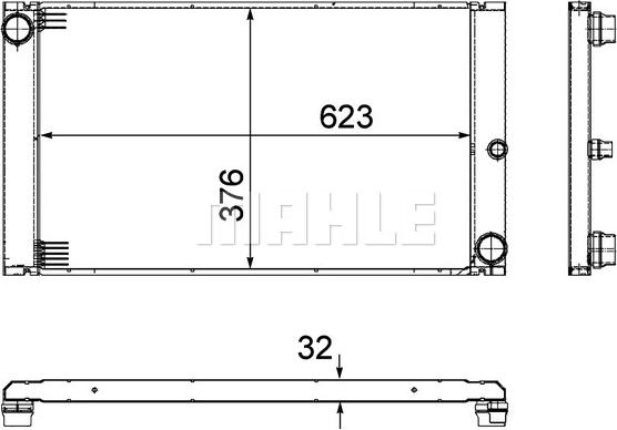 MAHLE CR 766 000P - Jäähdytin,moottorin jäähdytys inparts.fi