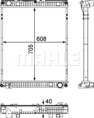 MAHLE CR 784 000P - Jäähdytin,moottorin jäähdytys inparts.fi