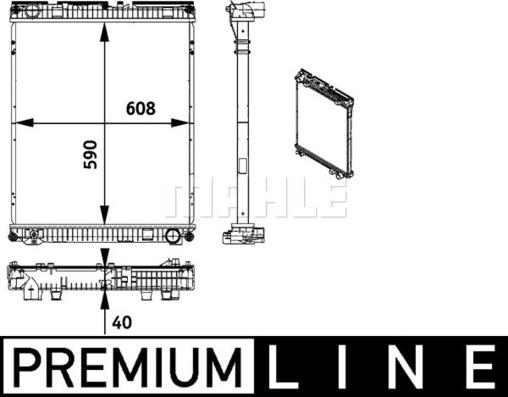 MAHLE CR 771 000P - Jäähdytin,moottorin jäähdytys inparts.fi