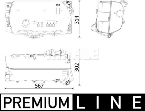 MAHLE CRT 97 000P - Nestesäiliö, jäähdytysneste inparts.fi