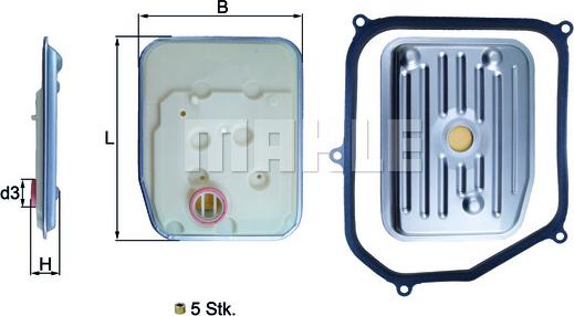 MAHLE HX 147KIT - Hydrauliikkasuodatin, automaattivaihteisto inparts.fi