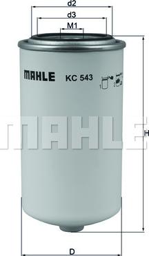 MAHLE KC 543 - Polttoainesuodatin inparts.fi