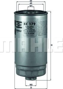 MAHLE KC 179 - Polttoainesuodatin inparts.fi