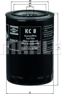 MAHLE KC 8 - Polttoainesuodatin inparts.fi