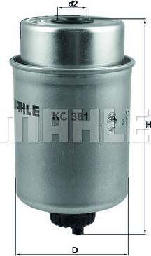 MAHLE KC 381 - Polttoainesuodatin inparts.fi