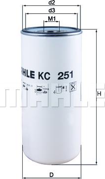 MAHLE KC 251 - Polttoainesuodatin inparts.fi