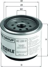 MAHLE KC 220D - Polttoainesuodatin inparts.fi