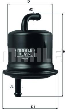 MAHLE KL 515 - Polttoainesuodatin inparts.fi