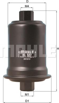 MAHLE KL 522 - Polttoainesuodatin inparts.fi