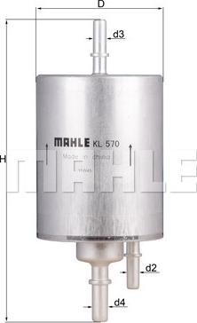 MAHLE KL 570 - Polttoainesuodatin inparts.fi