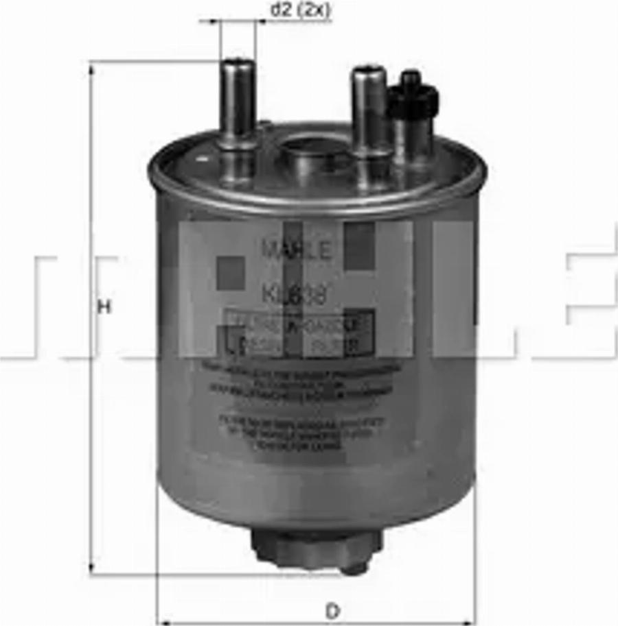 MAHLE KL 638 - Polttoainesuodatin inparts.fi