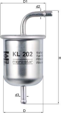 MAHLE KL 202 - Polttoainesuodatin inparts.fi