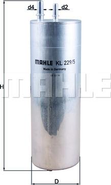 MAHLE KL 229/5 - Polttoainesuodatin inparts.fi