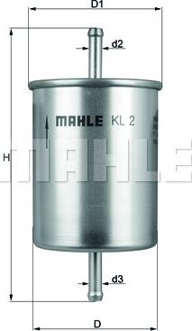 MAHLE KL 2 - Polttoainesuodatin inparts.fi