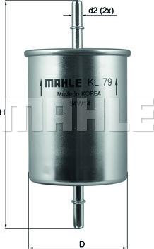 MAHLE KL 79 - Polttoainesuodatin inparts.fi