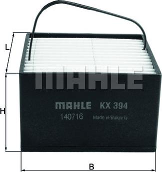 MAHLE KX 394 - Polttoainesuodatin inparts.fi