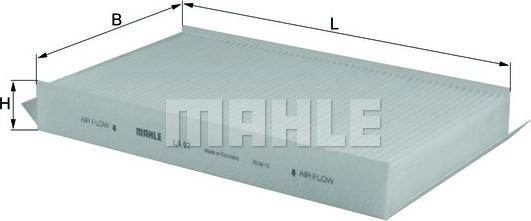 MAHLE LA 97 - Suodatin, sisäilma inparts.fi