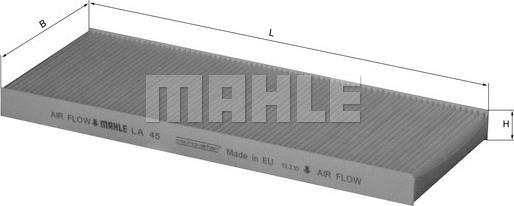 MAHLE LA 45 - Suodatin, sisäilma inparts.fi