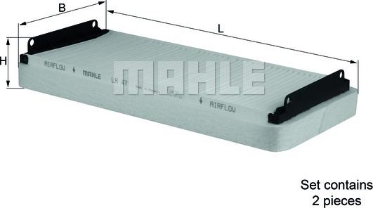 MAHLE LA 47/S - Suodatin, sisäilma inparts.fi