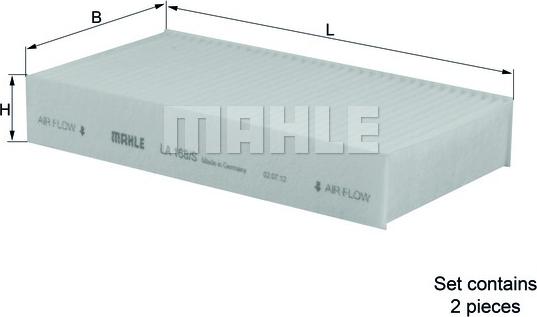 MAHLE LA 168/S - Suodatin, sisäilma inparts.fi