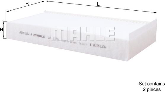 MAHLE LA 1156/S - Suodatin, sisäilma inparts.fi