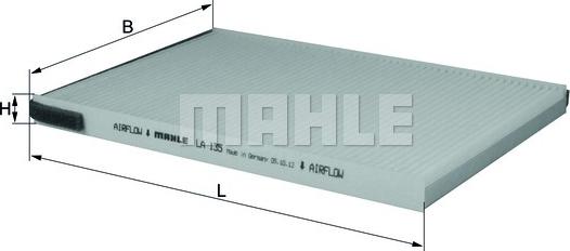 MAHLE LA 135 - Suodatin, sisäilma inparts.fi