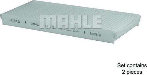 MAHLE LA 235/S - Suodatin, sisäilma inparts.fi