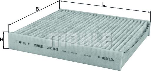 MAHLE LAK 922 - Suodatin, sisäilma inparts.fi