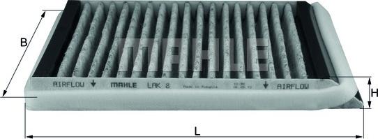 MAHLE LAK 8 - Suodatin, sisäilma inparts.fi