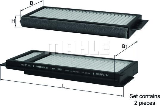 MAHLE LAK 346/S - Suodatin, sisäilma inparts.fi