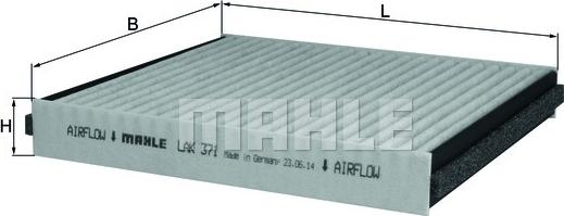 MAHLE LAK 371 - Suodatin, sisäilma inparts.fi