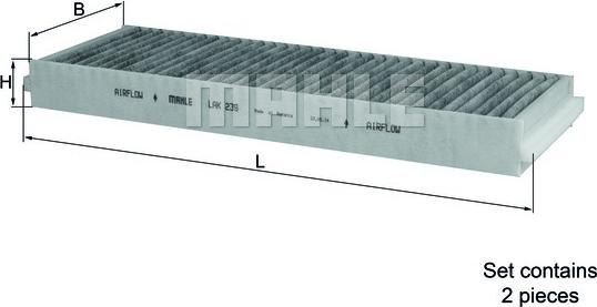 MAHLE LAK 239/S - Suodatin, sisäilma inparts.fi