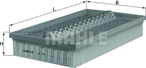 MAHLE LX 95 - Ilmansuodatin inparts.fi