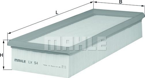 MAHLE LX 54 - Ilmansuodatin inparts.fi