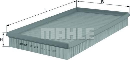 MAHLE LX 613 - Ilmansuodatin inparts.fi