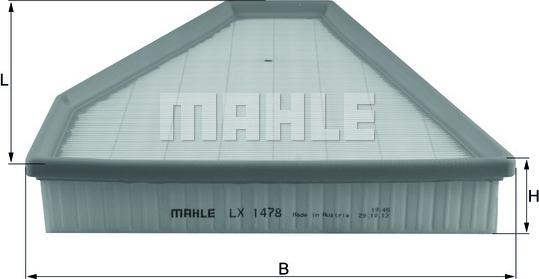 MAHLE LX 1478 - Ilmansuodatin inparts.fi