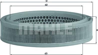 MAHLE LX 166 - Ilmansuodatin inparts.fi