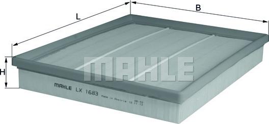 MAHLE LX 1683 - Ilmansuodatin inparts.fi