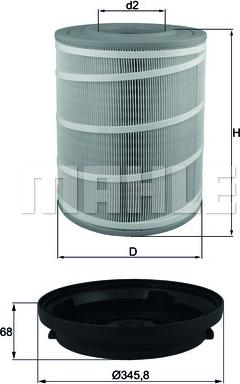 MAHLE LX 3480 KIT - Ilmansuodatin inparts.fi