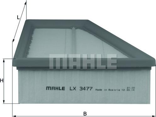 MAHLE LX 3477 - Ilmansuodatin inparts.fi