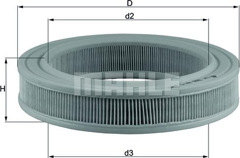 MAHLE LX 386 - Ilmansuodatin inparts.fi