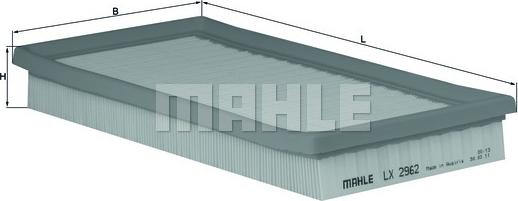 MAHLE LX 2962 - Ilmansuodatin inparts.fi