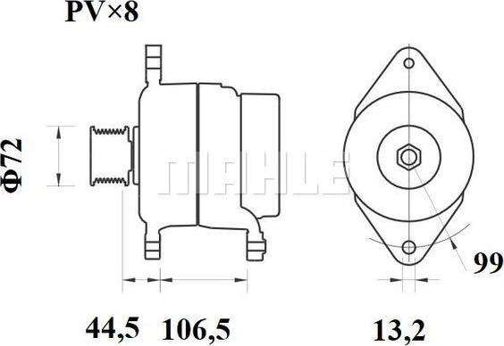 MAHLE MG 951 - Laturi inparts.fi