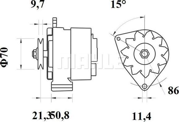 MAHLE MG 499 - Laturi inparts.fi