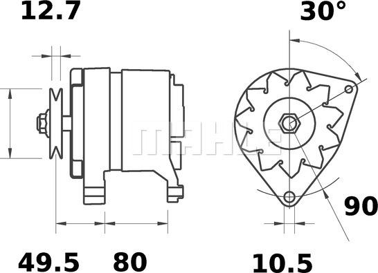 MAHLE MG 496 - Laturi inparts.fi