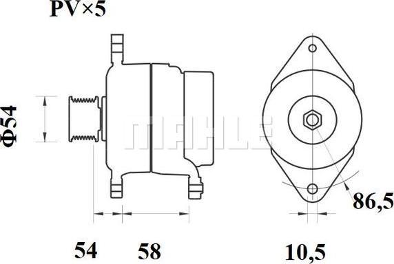 MAHLE MG 451 - Laturi inparts.fi