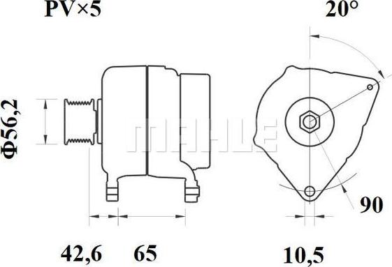 MAHLE MG 405 - Laturi inparts.fi